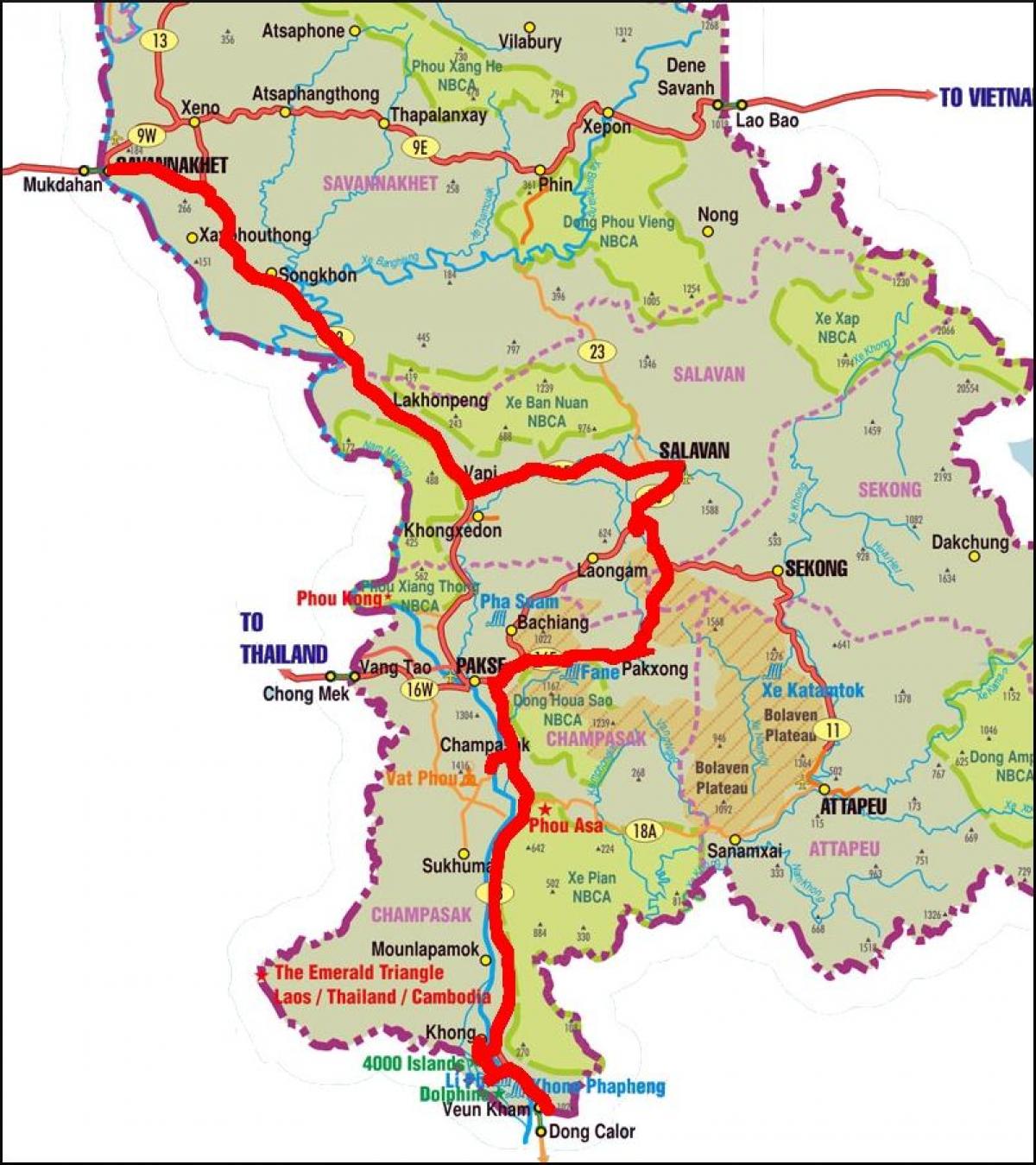 ನಕ್ಷೆ savannakhet ಲಾವೋಸ್