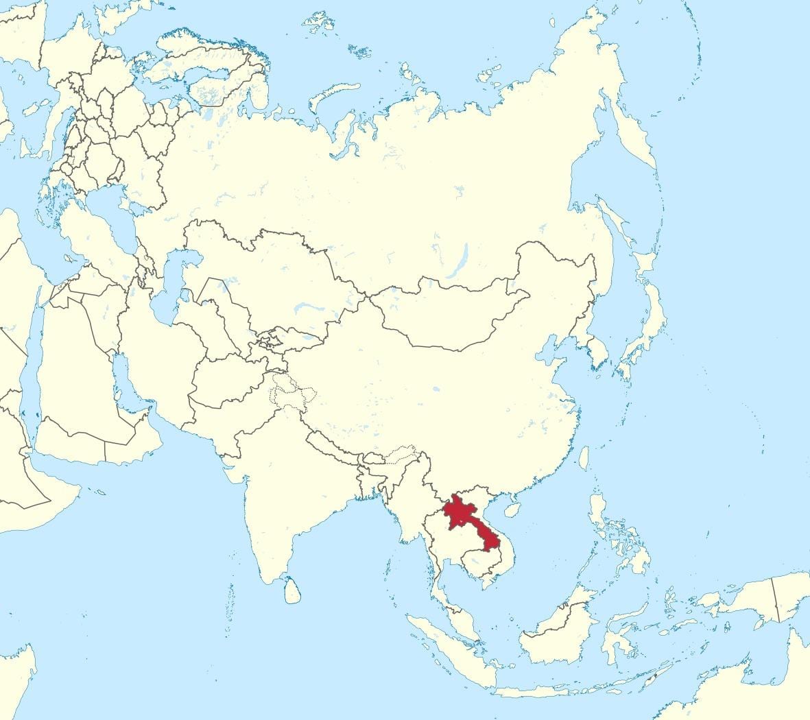 ಮ್ಯಾಪ್ ಆಫ್ ಲಾವೋಸ್ ಏಷ್ಯಾ